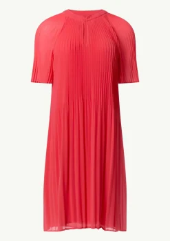 Chiffon-Kleid mit Plisseefalten-Comma New