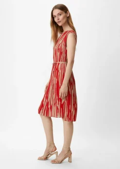 Chiffonkleid mit Plisseefalten-Comma Hot