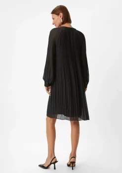 Chiffon-Kleid mit Plisseefalten-Comma Best