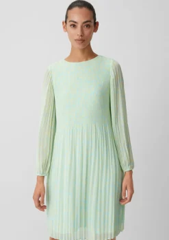 Chiffonkleid mit Plisseefalten-Comma Best