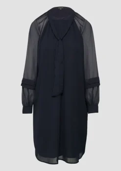 Chiffonkleid mit transparenten Ärmeln-Comma Discount