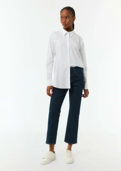 Cropped-Jeans mit Bügelfalte-Comma Best