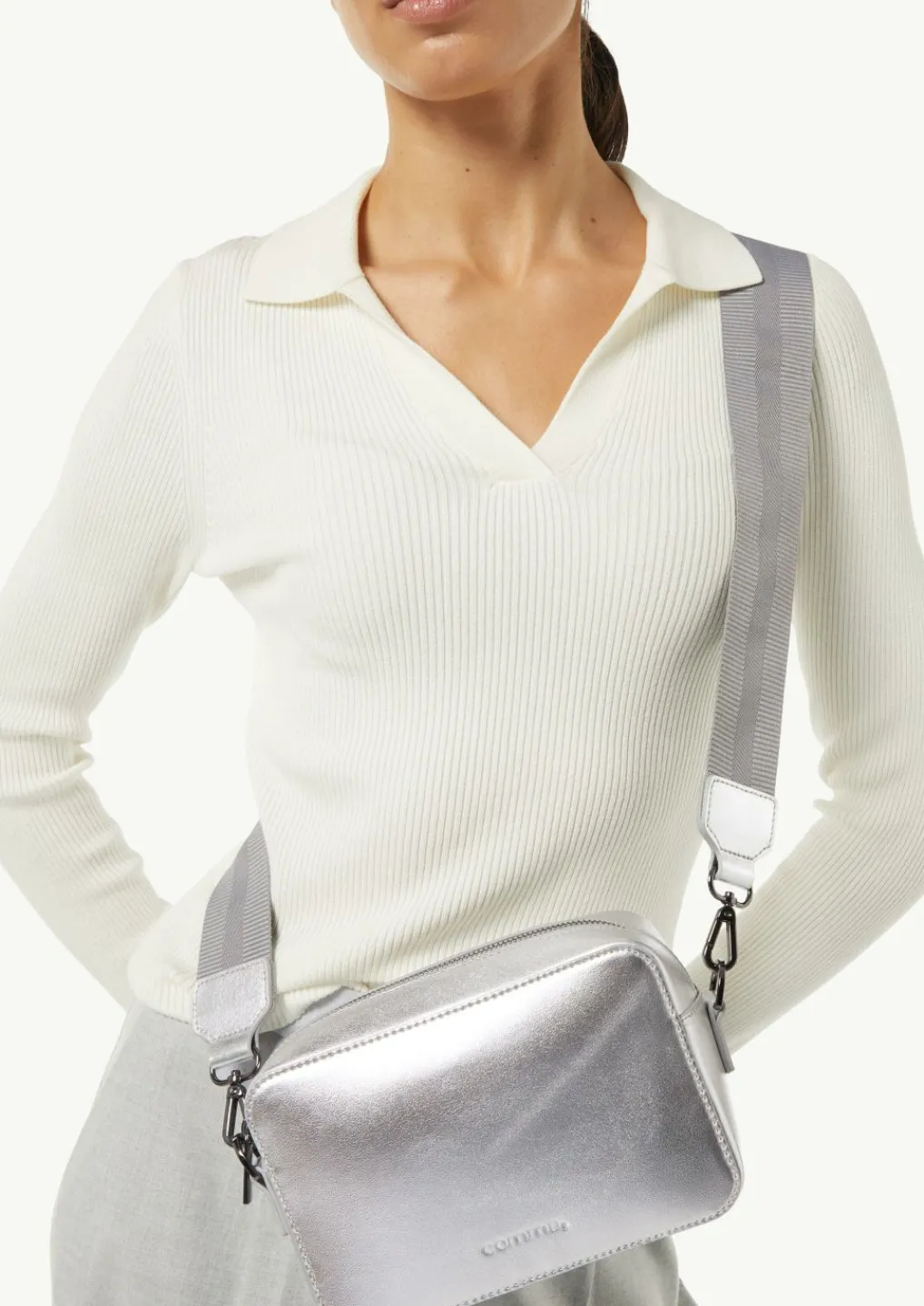 Crossbody-Bag aus Rindsleder-Comma New