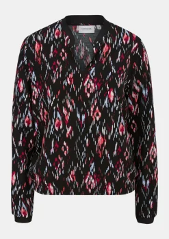 Crêpe-Bluse aus Viskose-Comma Fashion