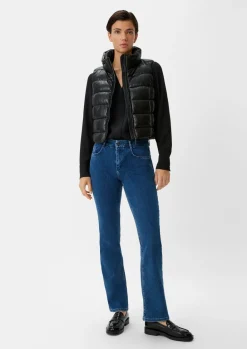 Crêpe-Bluse mit Plisseefalte-Comma Outlet