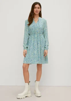 Crêpe-Kleid aus Viskose-Comma Discount
