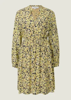 Crêpe-Kleid aus Viskose-Comma Fashion