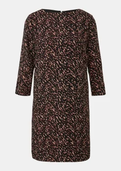 Crêpe-Kleid mit Allover-Print-Comma Online