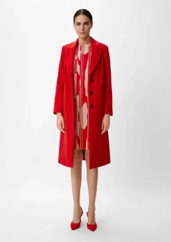 Crêpe-Kleid mit Allover-Print-Comma Outlet