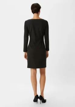 Crêpe-Kleid mit Knotendetail-Comma Online