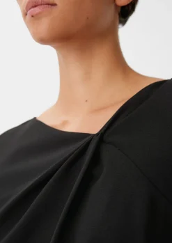 Crêpe-Kleid mit Knotendetail-Comma Online