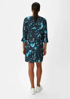 Crêpe-Kleid mit 3/4-Ärmeln-Comma Best