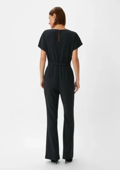 Crêpe-Overall mit Flared Leg-Comma Online