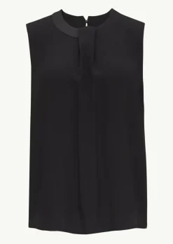 Crêpe-Top mit Faltendetail-Comma Outlet