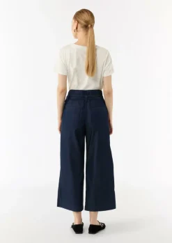 Culotte aus Lyocellmix mit Bindegürtel-Comma Best