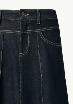 Denim-Rock mit nahtfeinen Taschen-Comma New
