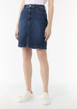 Denimrock mit vorderseitigem Schlitz-Comma Sale