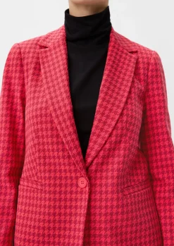 Dobby-Blazer mit Hahnentritt-Muster-Comma Best