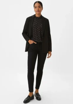 Dobbybluse mit Effektprint-Comma Sale