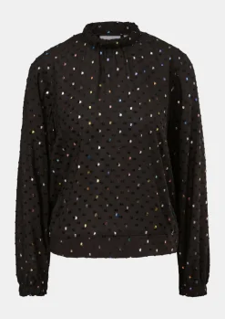 Dobbybluse mit Effektprint-Comma Sale