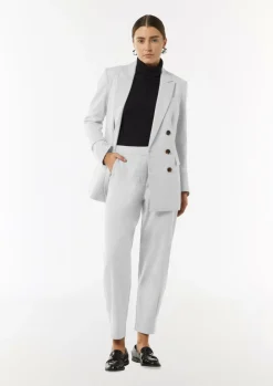 Doppelreihiger Blazer aus fließendem Flanell-Comma Best