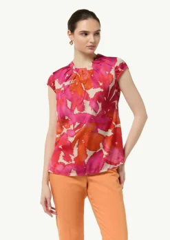 Drapierte Satinbluse-Comma Outlet