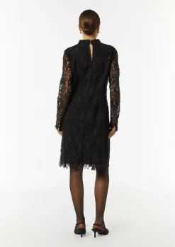 Edles Spitzenkleid mit Stehkragen-Comma New