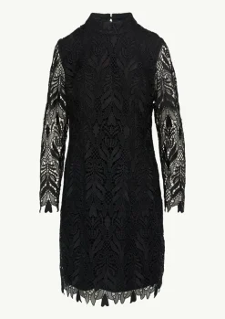 Edles Spitzenkleid mit Stehkragen-Comma New