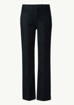 Elastische Jeans in dunkler Waschung mit Bügelfalten-Comma Discount