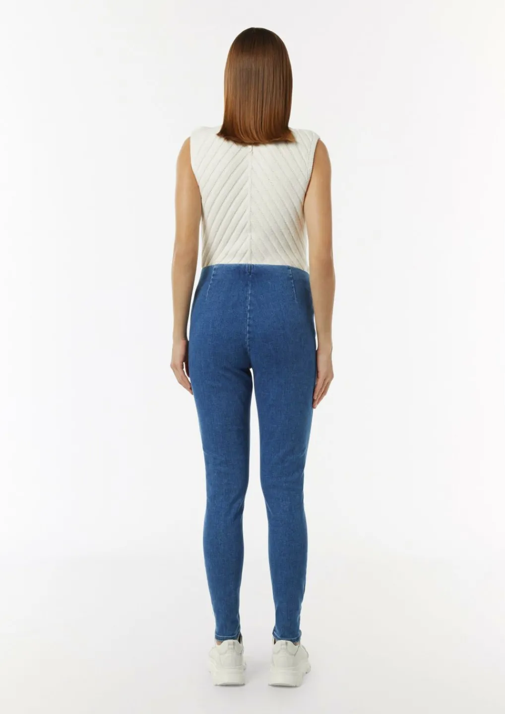 Elastische Jeggings mit Ziernähten-Comma Fashion