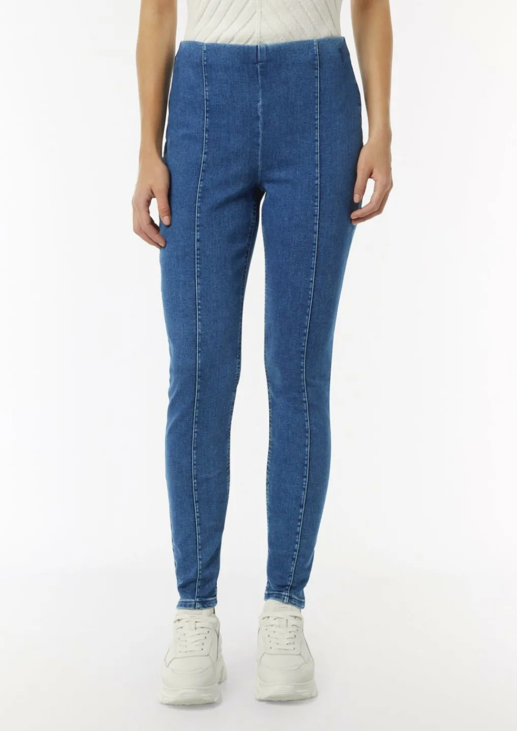 Elastische Jeggings mit Ziernähten-Comma Fashion