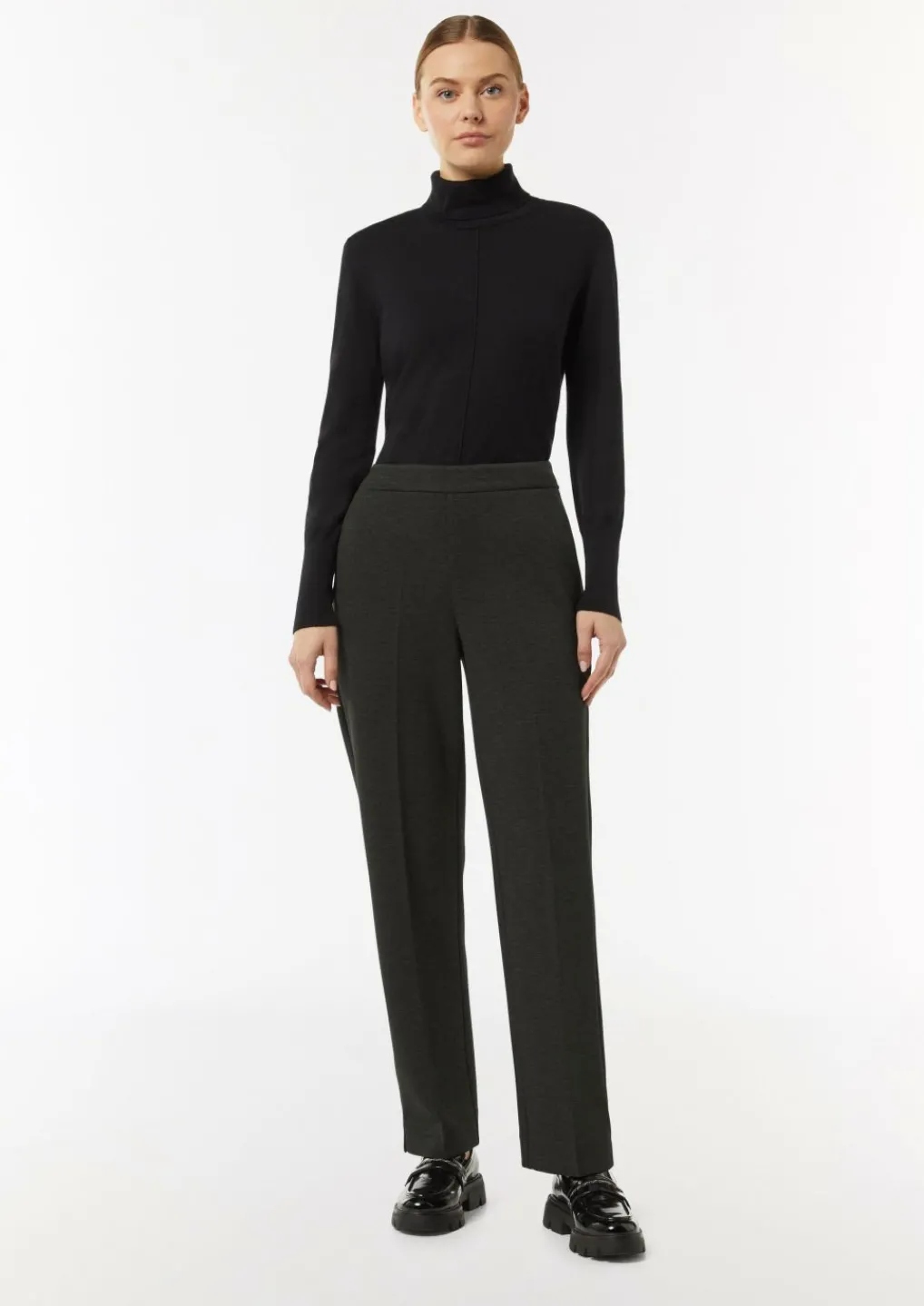 Elastische Jersey-Hose mit Bügelfalte-Comma Hot