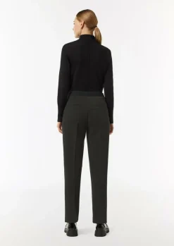 Elastische Jersey-Hose mit Bügelfalte-Comma Hot
