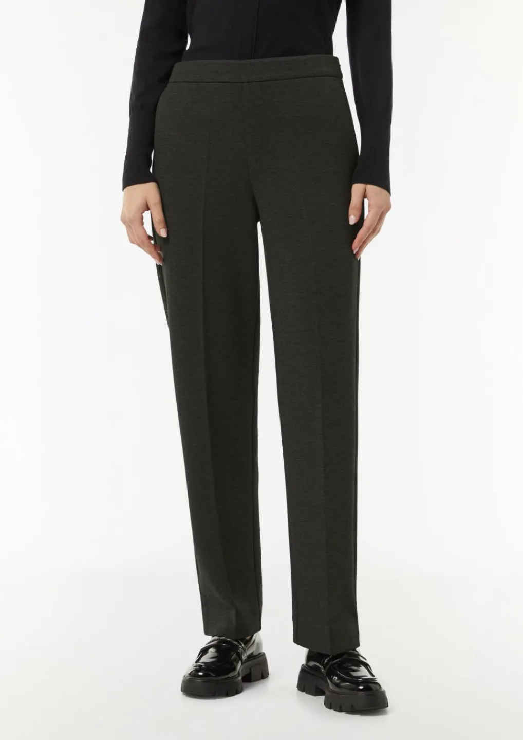 Elastische Jersey-Hose mit Bügelfalte-Comma Hot