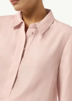 Elegante Satin-Bluse mit verdeckter Knopfleiste-Comma Outlet