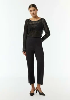 Feiner Strickpullover mit Transparenz-Effekt-Comma Clearance