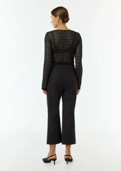 Feiner Strickpullover mit Transparenz-Effekt-Comma Clearance