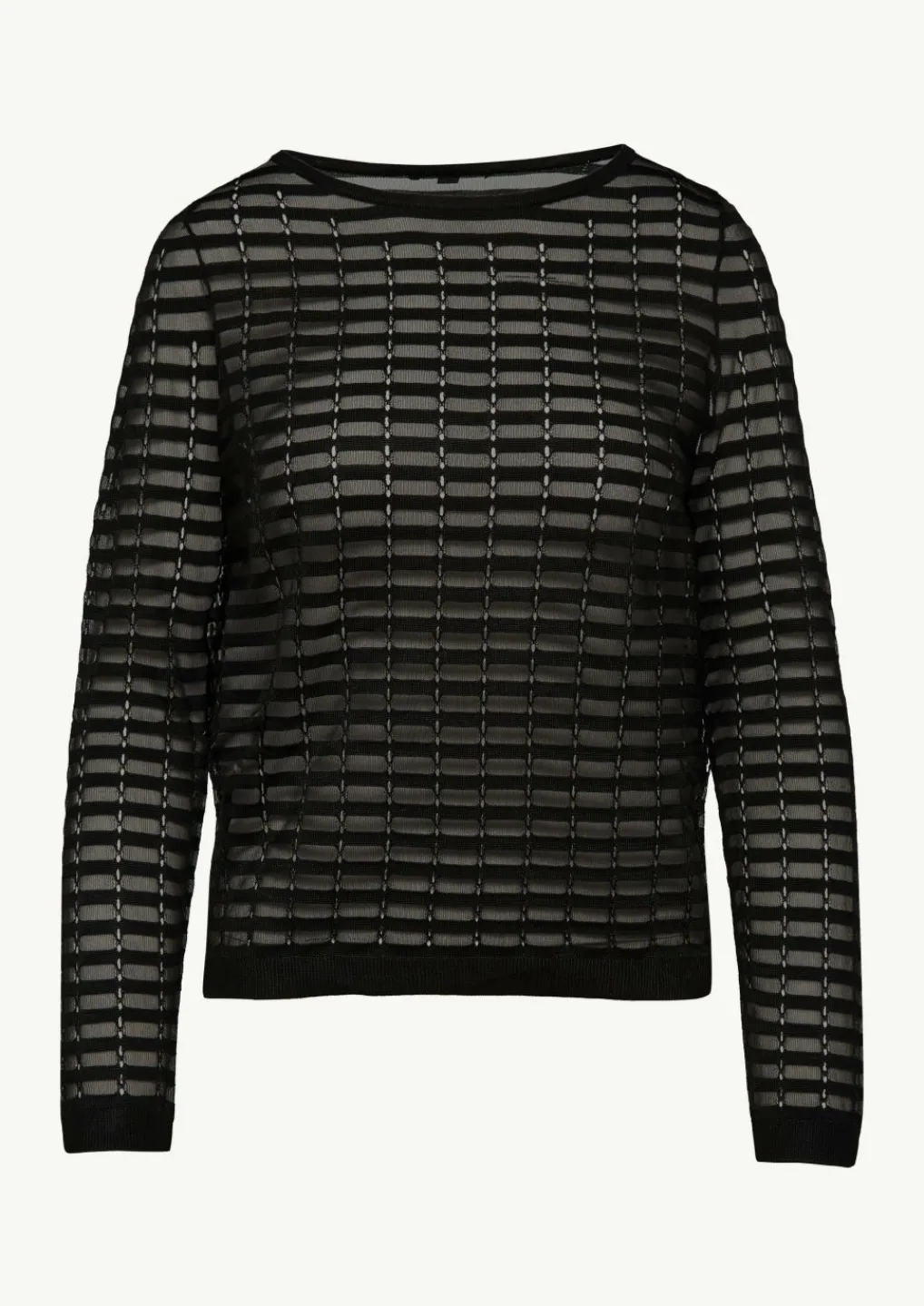 Feiner Strickpullover mit Transparenz-Effekt-Comma Clearance
