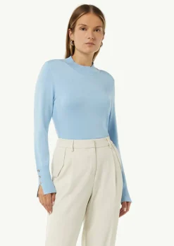 Feiner Strickpullover mit Zierknöpfen am Ärmel-Comma Discount