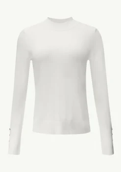 Feiner Strickpullover mit Zierknöpfen am Ärmel-Comma New