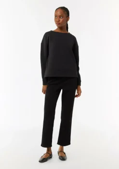 Feines Sweatshirt mit Musterstruktur-Comma Clearance