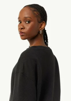 Feines Sweatshirt mit Musterstruktur-Comma Clearance