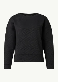 Feines Sweatshirt mit Musterstruktur-Comma Clearance