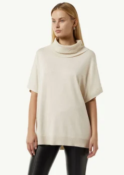 Fein melierter Poncho im Oversized Cut-Comma Fashion