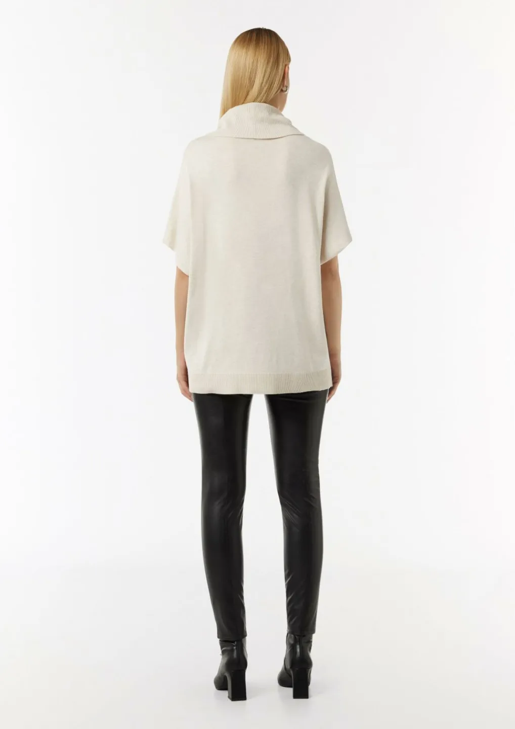 Fein melierter Poncho im Oversized Cut-Comma Fashion