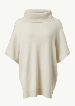 Fein melierter Poncho im Oversized Cut-Comma Fashion