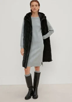 Feinstrickkleid mit Ripp-Details-Comma Online