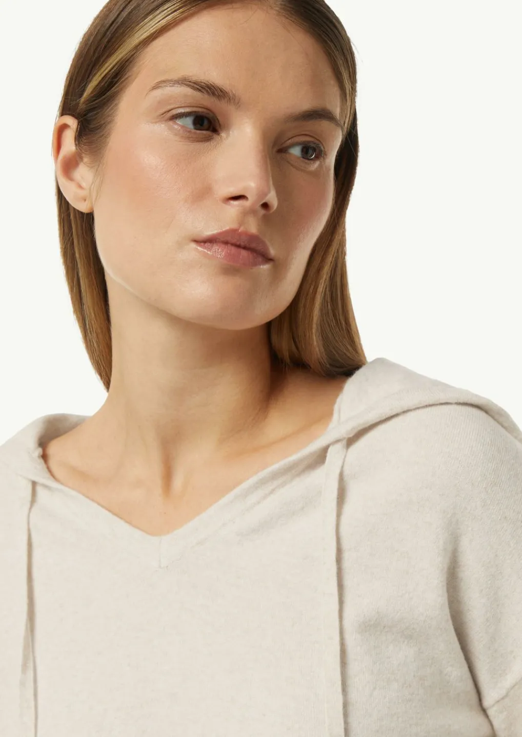 Feinstrick-Pullover mit Kapuze-Comma Best