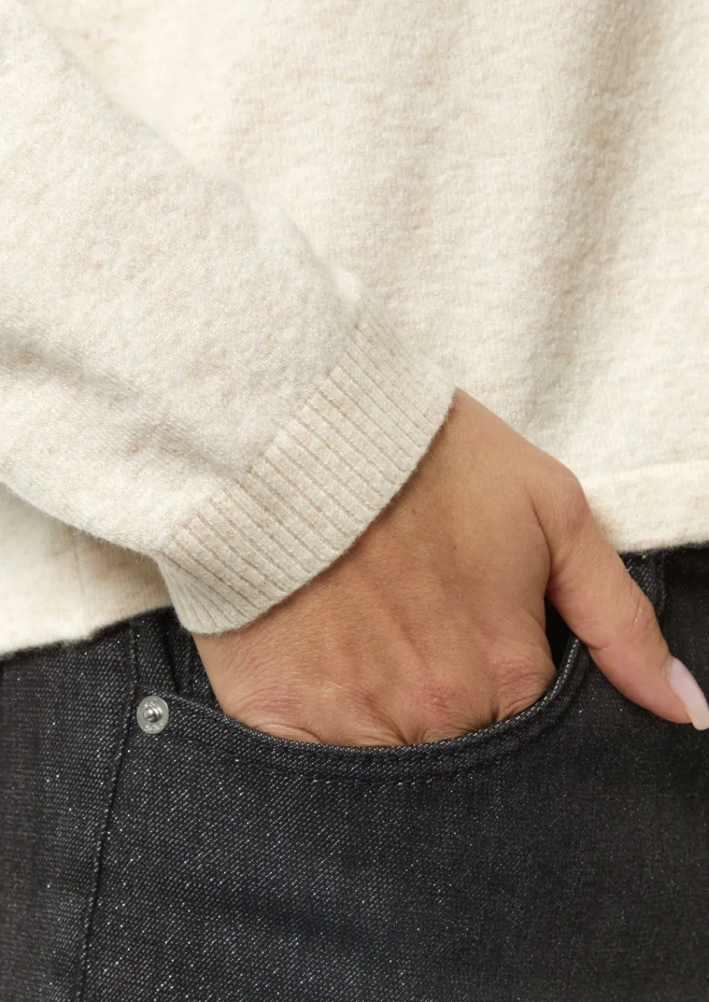 Feinstrick-Pullover mit Kapuze-Comma Best