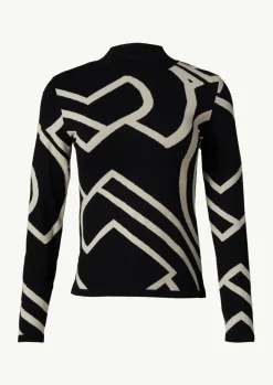 Feinstrickpullover mit Logo-Design-Comma Clearance